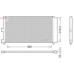 AC Condenser DENSO DCN09072 OE Ref 51732993