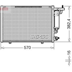 AC Condenser DENSO DCN10052 OE Ref 1915945