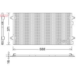 AC Condenser DENSO DCN13004 OE Ref 60678468