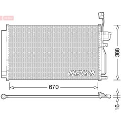 AC Condenser DENSO DCN15002 OE Ref 4817564