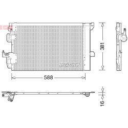 AC Condenser DENSO DCN20007 OE Ref 1850112