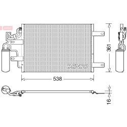 AC Condenser DENSO DCN20025 OE Ref 13148296