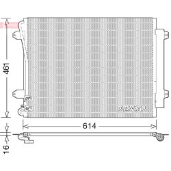 AC Condenser DENSO DCN32011 OE Ref 3C0820411D