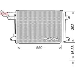 Condenseur de climatisation DENSO DCN32032 pour AUDI, SEAT, SKODA, VW OE 1K0820411D DENSO