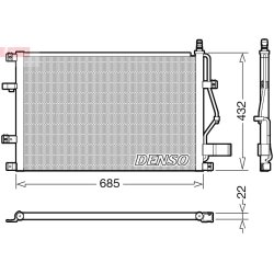 AC Condenser DENSO DCN33013 OE Ref 31101324
