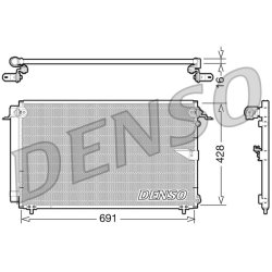 Condenseur de climatisation DENSO DCN51008 pour LEXUS LS OE 1640050230