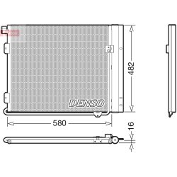 AC Condenser DENSO DCN99061 OE Ref 81619200036