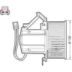 Interior Blower Fan DENSO DEA02008 OE Ref 8T1820021