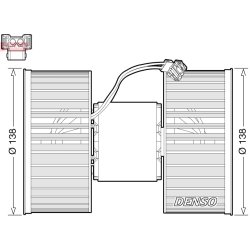Interior Blower Fan DENSO DEA05006 OE Ref 64113453729