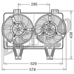 Engine Cooling Fan DENSO DER01016 OE Ref 60658478
