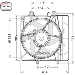Engine Cooling Fan DENSO DER07011 OE Ref 1253H6