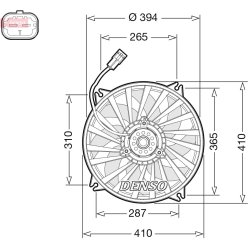 Engine Cooling Fan DENSO DER07012 OE Ref 1253G7