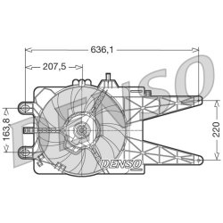 Engine Cooling Fan DENSO DER09014 OE Ref 46785738