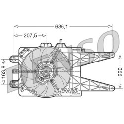 Engine Cooling Fan DENSO DER09015 OE Ref 51742164