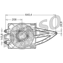 Engine Cooling Fan DENSO DER09019 OE Ref 51764536