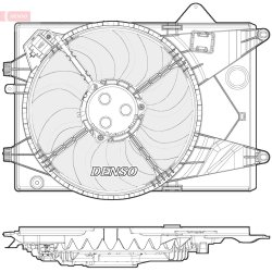 Engine Cooling Fan DENSO DER15003 OE Ref 95352379