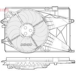 Engine Cooling Fan DENSO DER15004 OE Ref 95352381