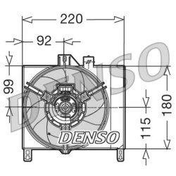 Engine Cooling Fan DENSO DER16002 OE Ref 0003127V007
