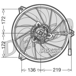 Engine Cooling Fan DENSO DER21007 OE Ref 1253C5