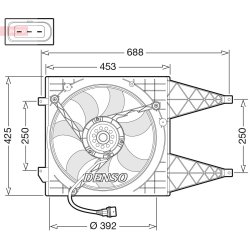 Engine Cooling Fan DENSO DER32015 OE Ref 6Q0959455AE