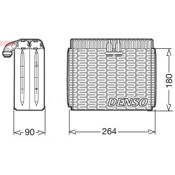 AC Evaporator DENSO DEV01010 OE Ref 46721753