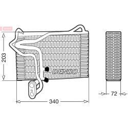 AC Evaporator DENSO DEV02001 OE Ref 893820102B