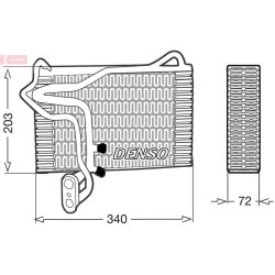 AC Evaporator DENSO DEV02002 OE Ref 8A1820103AB