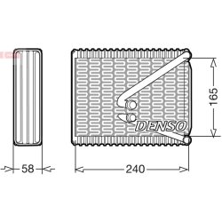 AC Evaporator DENSO DEV09017 OE Ref 46722960