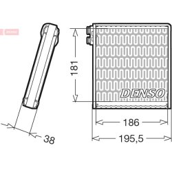 Evaporator DENSO DEV09103 OE Ref 77364289