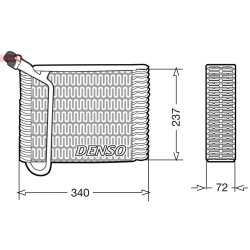 AC Evaporator DENSO DEV33004 OE Ref 6848737