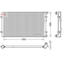 Engine Cooling Radiator DENSO DRM02025 OE Ref 1J0121253AD