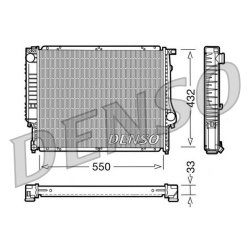 Radiateur de refroidissement moteur DENSO DRM05023 pour BMW Série 3, 5, 7, référence d'origine 1707929