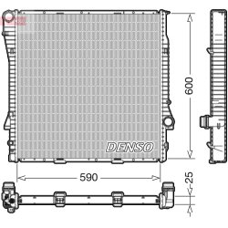 Radiateur de refroidissement moteur DENSO DRM05113 pour BMW X5 OE 17107544668