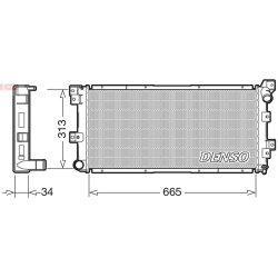 Engine Cooling Radiator DENSO DRM06002 OE Ref 4798013