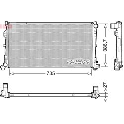 Engine Cooling Radiator DENSO DRM06040 OE Ref K5142488AA