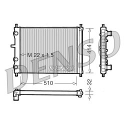 Engine Cooling Radiator DENSO DRM09024 OE Ref 46736953