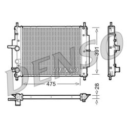 Engine Cooling Radiator DENSO DRM09036 OE Ref 46810779
