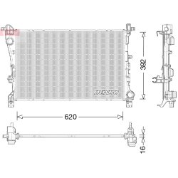 Engine Cooling Radiator DENSO DRM09046 OE Ref 51963267