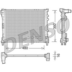 Radiateur de refroidissement moteur DENSO DRM09087 pour FIAT PANDA OE 51892706