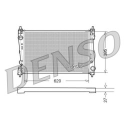 Engine Cooling Radiator DENSO DRM09112 OE Ref 51840476