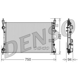 Engine Cooling Radiator DENSO DRM09171 OE Ref 51797223