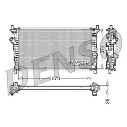Engine Cooling Radiator DENSO DRM10074 OE Ref 1357325