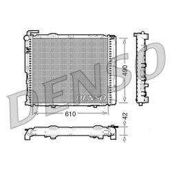 Engine Cooling Radiator DENSO DRM17035 OE Ref A1245002202