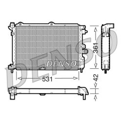 Engine Cooling Radiator DENSO DRM20025 OE Ref 1300104