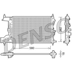 Engine Cooling Radiator DENSO DRM20094 OE Ref 13267650