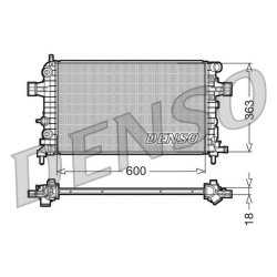 Engine Cooling Radiator DENSO DRM20101 OE Ref 13145210