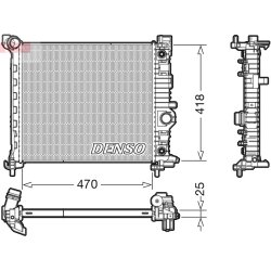 Engine Cooling Radiator DENSO DRM20116 OE Ref 13283250