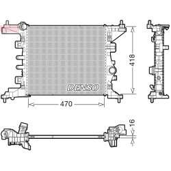Engine Cooling Radiator DENSO DRM20121 OE Ref 13283244