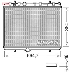 Engine Cooling Radiator DENSO DRM21055 OE Ref 1330J7