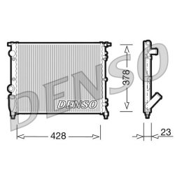 Engine Cooling Radiator DENSO DRM23001 OE Ref 7700786444